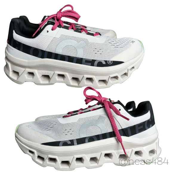 Womens On Running Cloudmonster Running Shoes Frost | Black US M 8.5 & W10 - Picture 2 of 7
